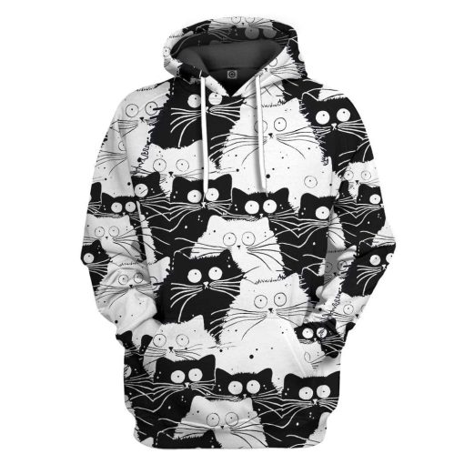 Gearhuman 3D Angry Cat Custom Hoodie Apparel GD120512 3D Custom Fleece Hoodies Hoodie S