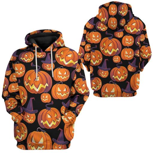 Gearhumans 3D Angry Pumpkin Halloween Custom Hoodie Apparel 3 Gearhuman 3D Angry Pumpkin Halloween Custom Hoodie Apparel GV04098 3D Custom Fleece Hoodies