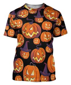 Gearhuman 3D Angry Pumpkin Halloween Custom Tshirt Apparel GV04098 3D T-shirt T-Shirt S