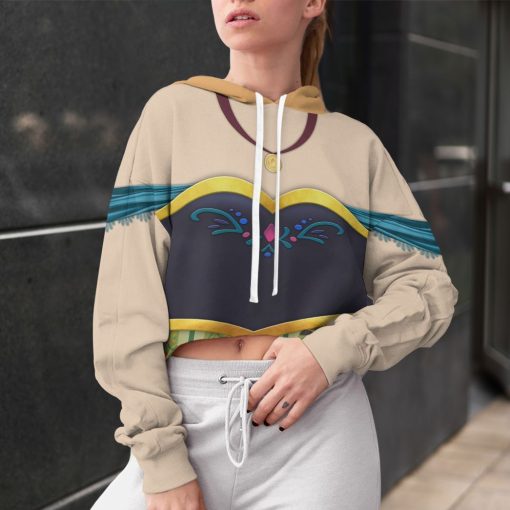 Gearhuman 3D Anna Frozen Custom Crop Hoodie CC08125 Crop Hoodie