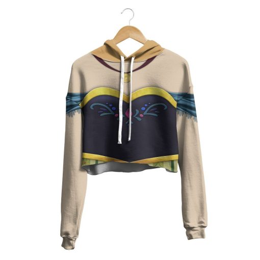 Gearhuman 3D Anna Frozen Custom Crop Hoodie CC08125 Crop Hoodie