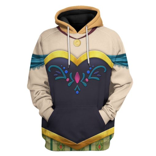 Gearhuman 3D Anna Frozen Custom Tshirt Hoodie Appreal CC24118 3D Apparel Hoodie S