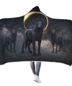 Gearhuman 3D Anubis Dog In The Sky Custom Hooded Blanket GR07126 Hooded Blanket M(51''x59'') 