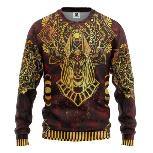 Gearhuman 3D Anubis Egypt Custom Tshirt Hoodie Apparel GK06013 3D Apparel Long Sleeve S