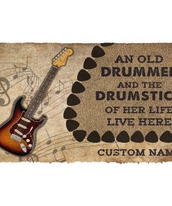 GearHuman 3D Archtop Guitars Guitars An Old Guitarist Custom Doormat GR210144 Doormat Doormat S(15,8''x23,6'') 