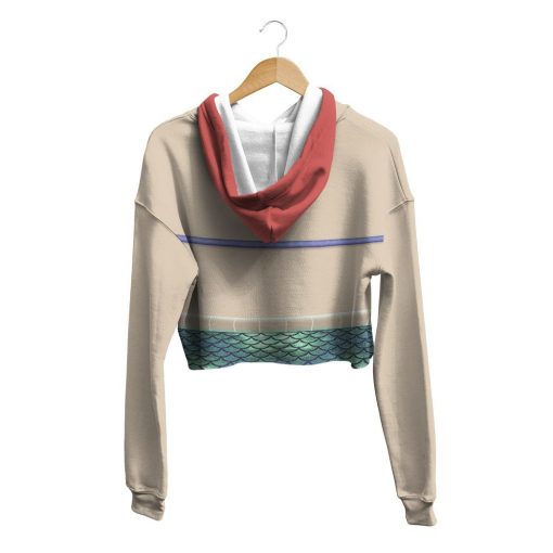 Gearhuman 3D Ariel Mermaid Custom Crop Hoodie CC08121 Crop Hoodie