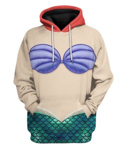Gearhuman 3D Ariel Mermaid Custom Tshirt Hoodie Appreal CC24111 3D Apparel Hoodie S