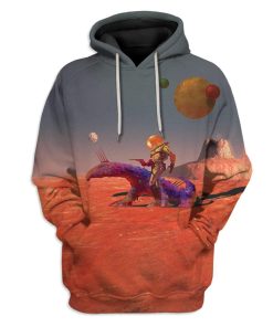 Gearhuman 3D Astronaut On Mars Custom Hoodies Apparel GA21025 3D Custom Fleece Hoodies Hoodie S