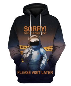 Gearhuman 3D Astronaut Space Custom Fleece Hoodie Apparel GW31031 3D Custom Fleece Hoodies Hoodie S