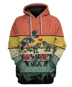 Gearhuman 3D Autism Mamasaurus Rex Custom Fleece Hoodie Apparel GA24031 3D Custom Fleece Hoodies Hoodie S 