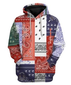 Gearhuman 3D Bandana Custom Tshirt Hoodie Apparel GC151010 3D Apparel Hoodie S 