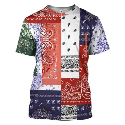 Gearhuman 3D Bandana Custom Tshirt Hoodie Apparel GC151010 3D Apparel T-Shirt S