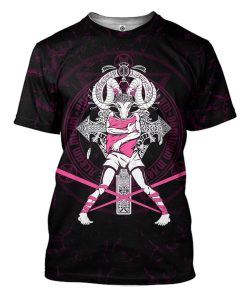 Gearhuman 3D Baphomet Custom Tshirt Apparel GT21093 3D T-shirt T-Shirt S 