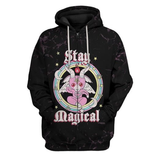 Gearhuman 3D Baphomet funny Custom Hoodie Apparel GJ22092 3D Apparel Zip Hoodie S