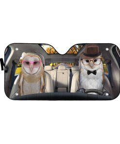 Gearhuman 3D Barn Owls Couple Auto Car Sunshade GV030319 Auto Sunshade 57''x27.5''