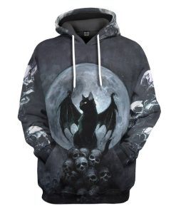 Gearhuman 3D Bat Cat Custom Tshirt Hoodie Apparel GB04112 3D Apparel Hoodie S 