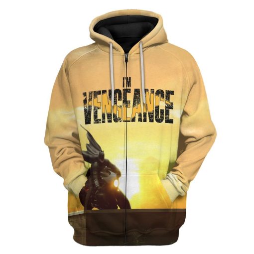 Gearhuman 3D Batman Vengeance Custom Hoodie Apparel GL25085 3D Custom Fleece Hoodies Zip Hoodie S