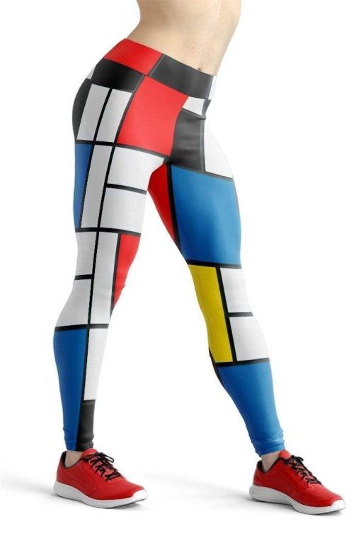 Gearhuman 3D Bauhaus Style Composition II in Red Yellow Blue Custom Legging GV180833 Leggings Leggings S
