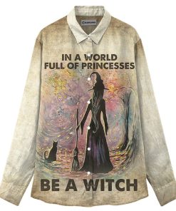 Gearhuman 3D Be A Witch Linen Shirt For Woman GH29094 Linen Shirt Linen Shirt S 