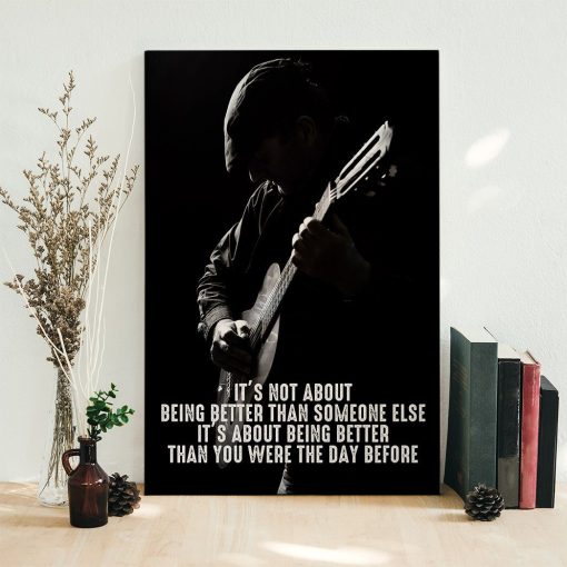 Gearhuman 3D Being Better Guitar Custom Canvas GB20011 Canvas