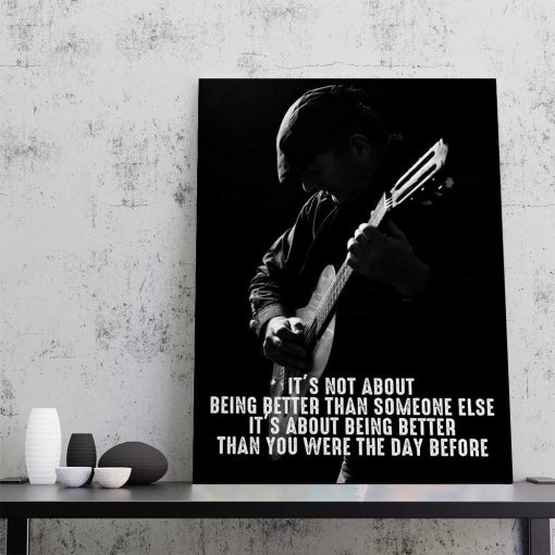 Gearhuman 3D Being Better Guitar Custom Canvas GB20011 Canvas