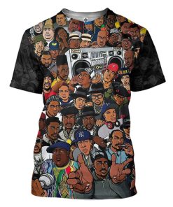 Gearhuman 3D Best Rapper of Hiphop Custom Tshirt Apparel GJ23091 3D T-shirt T-Shirt S 