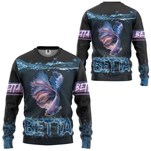 Gearhuman 3D Betta Custom Tshirt Hoodie Apparel GV171111 3D Apparel