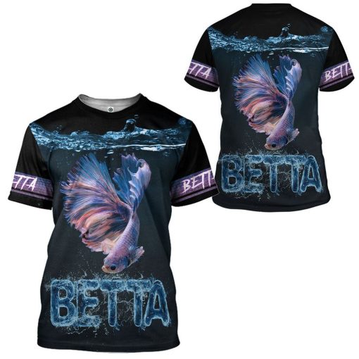 Gearhuman 3D Betta Custom Tshirt Hoodie Apparel GV171111 3D Apparel