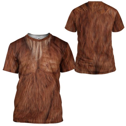 Gearhuman 3D Bigfoot Costume Tshirt Hoodie Apparel GL23111 3D Apparel