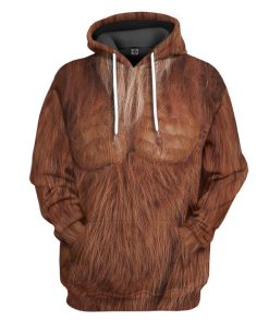 Gearhuman 3D Bigfoot Costume Tshirt Hoodie Apparel GL23111 3D Apparel Hoodie S 