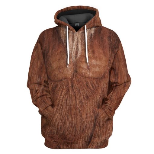 Gearhuman 3D Bigfoot Costume Tshirt Hoodie Apparel GL23111 3D Apparel Hoodie S