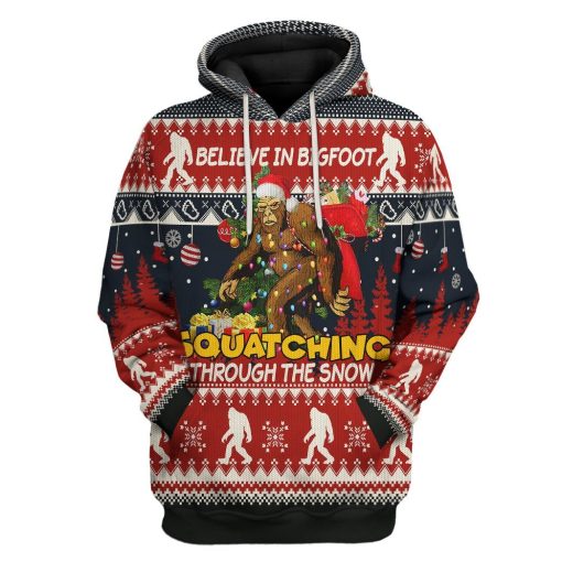 Gearhumans 3D Bigfoot Ugly Hoodie Apparel 1 Gearhuman 3D Bigfoot Ugly Sweater GL10121 3D Apparel Hoodie S