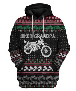 Gearhuman 3D Biker Grandpa Braaap Ugly Christmas Sweater Tshirt Hoodie Apparel GV281010 3D Apparel Hoodie S