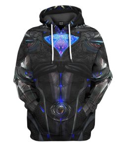 Gearhuman 3D Black Power Ranger 2017 Custom Hoodie Apparel GJ30091 3D Apparel Hoodie S 