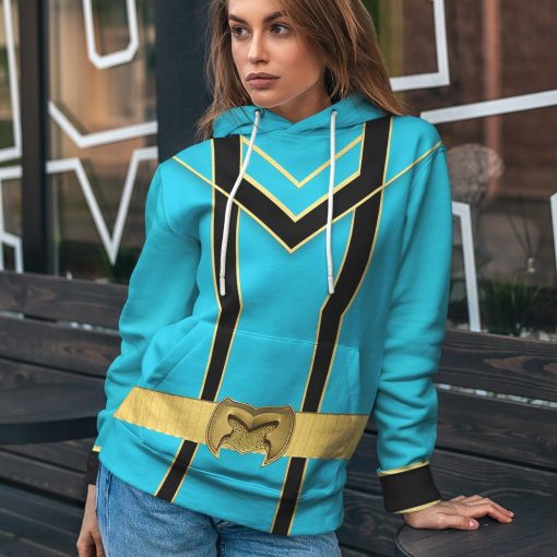 Gearhuman 3D Blue Power Rangers Mystic Force Tshirt Hoodie Apparel GB130144 3D Apparel