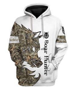 Gearhuman 3D Boar Hunter Custom Tshirt Hoodie Apparel GVC08112 3D Apparel Hoodie S 