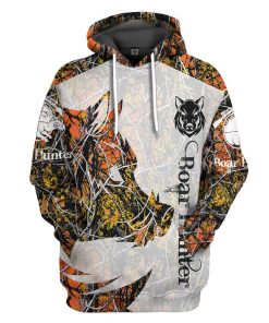Gearhuman 3D Boar Hunter Orange Custom Tshirt Hoodie Apparel GV081110 3D Apparel Hoodie S 