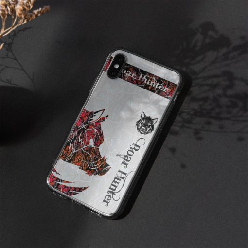 Gearhuman 3D Boar Hunter Red Custom Phone Case GV09119 Glass Phone Case