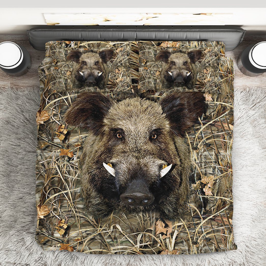 Gearhumans 3D Boar Hunting Bedding Set 3 Gearhuman 3D Boar Hunting Bedding Set GL04121 Bedding Set