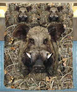 Gearhuman 3D Boar Hunting Bedding Set GL04121 Bedding Set Twin 3PCS 