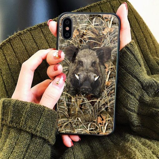 Gearhuman 3D Boar Hunting Custom Phone Case GVC091111 Glass Phone Case