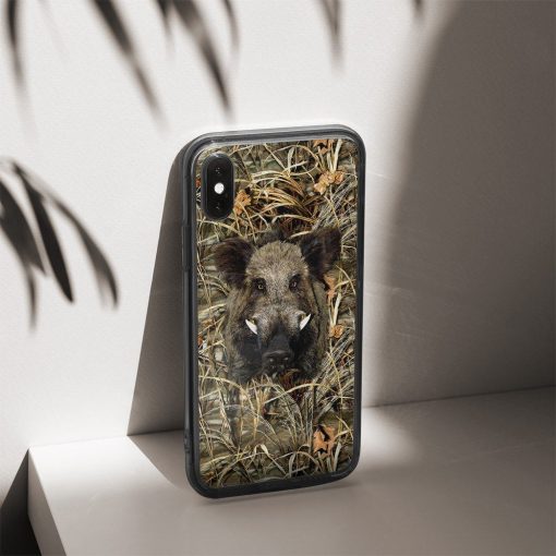 Gearhuman 3D Boar Hunting Custom Phone Case GVC091111 Glass Phone Case