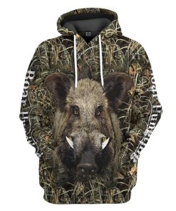 Gearhuman 3D Boar Hunting Custom Tshirt Hoodie Apparel GB05118 3D Apparel Hoodie S 