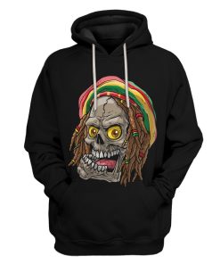 Gearhuman 3D Bob Marley Skull 1 Hoodie Apparel GQ21091 3D Apparel Hoodie S 