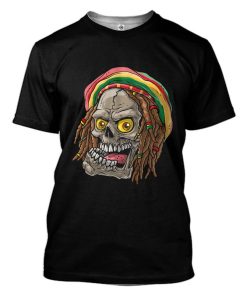 Gearhuman 3D Bob Marley Skull 1 Tshirt Apparel GQ21091 3D T-shirt T-Shirt S 