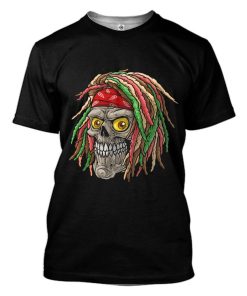 Gearhuman 3D Bob Marley Skull 2 Tshirt Apparel GQ21092 3D T-shirt T-Shirt S 