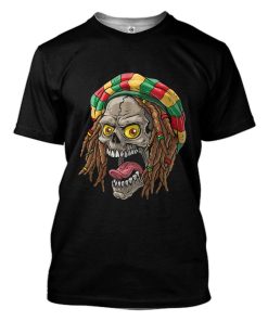 Gearhuman 3D Bob Marley Skull 3 Tshirt Apparel GQ21093 3D T-shirt T-Shirt S 