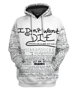 Gearhuman 3D Bohemian Rhapsody Lyric Typography Art Custom Hoodie Apparel GN200811 3D Custom Fleece Hoodies Hoodie S 