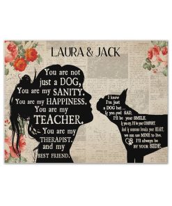 Gearhuman 3D Boston Terrier My Best Friend Custom Name Canvas GW260144 Canvas 1 Piece Non Frame M