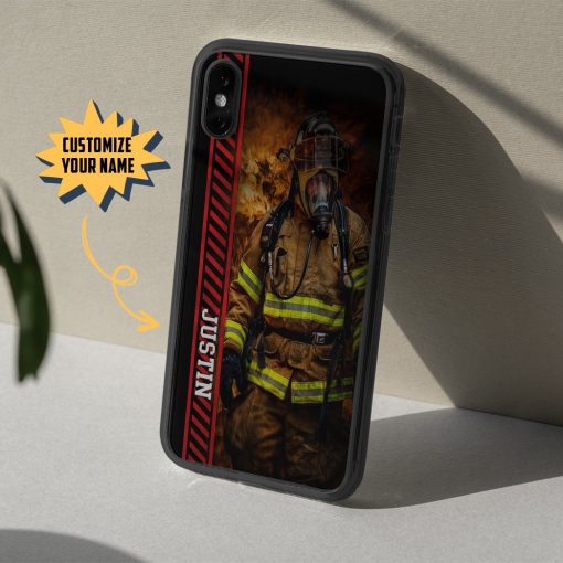 Gearhumans 3D Brave Firefighter Custom Name Phonecase 14 Gearhuman 3D Brave Firefighter Custom Name Phonecase GB180219 Glass Phone Case